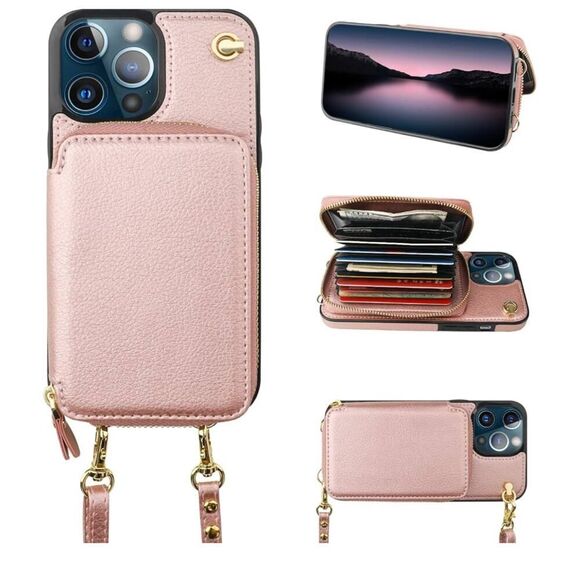 Bocasal Other - Crossbody Wallet Case iPhone Pro Max 13 RFID Zipper Card Holder Flip Cover